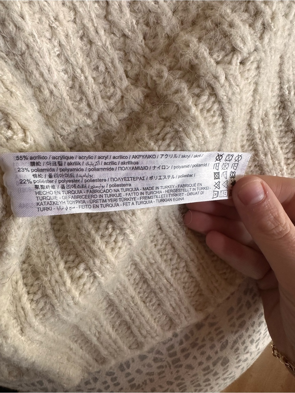 Zara Cream Chunky Ribbed Open-Front Cardigan - Picture 4 of 4